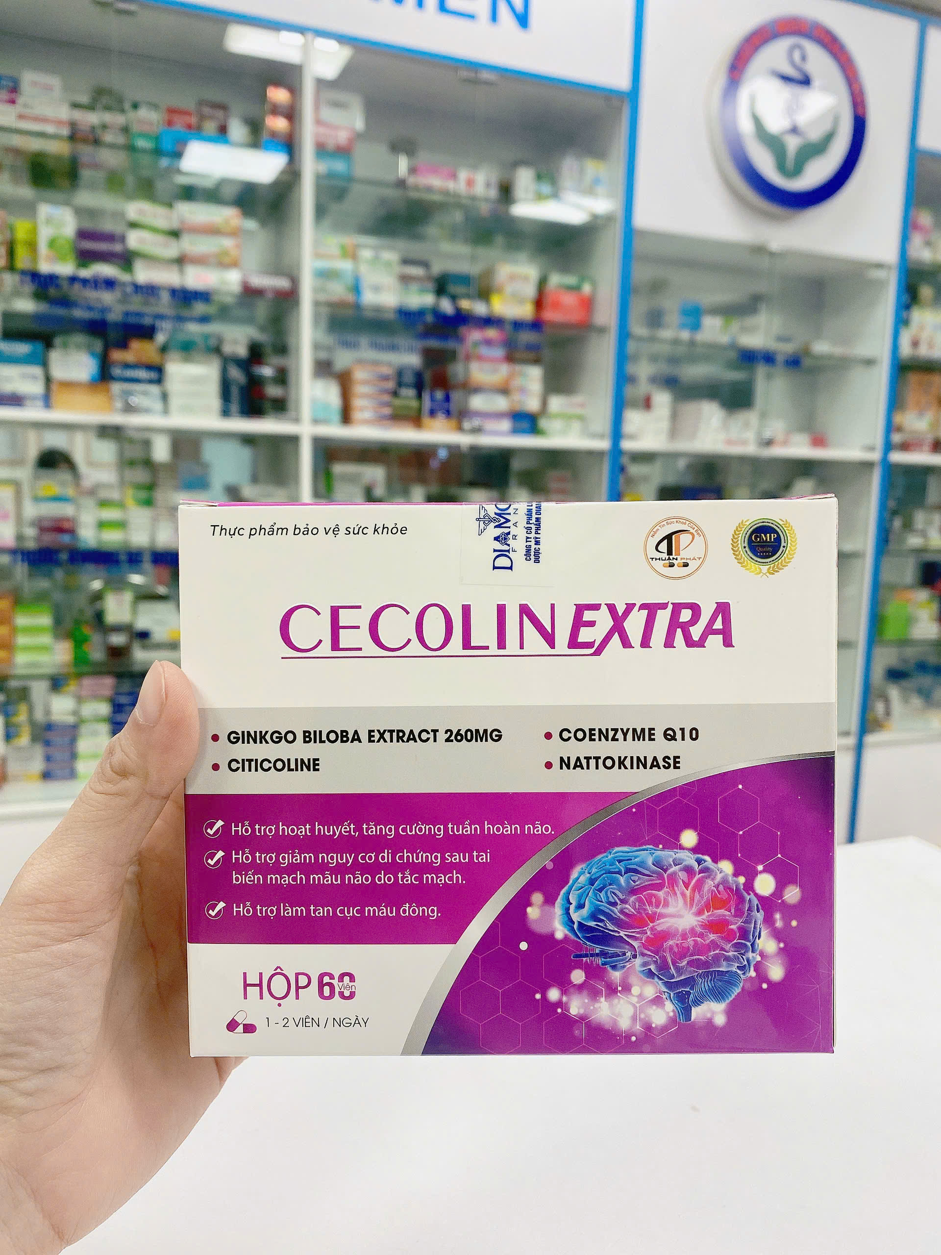 Hoạt huyết dưỡng não Cecolin extra hộp 6 vỉ* 10 viên
